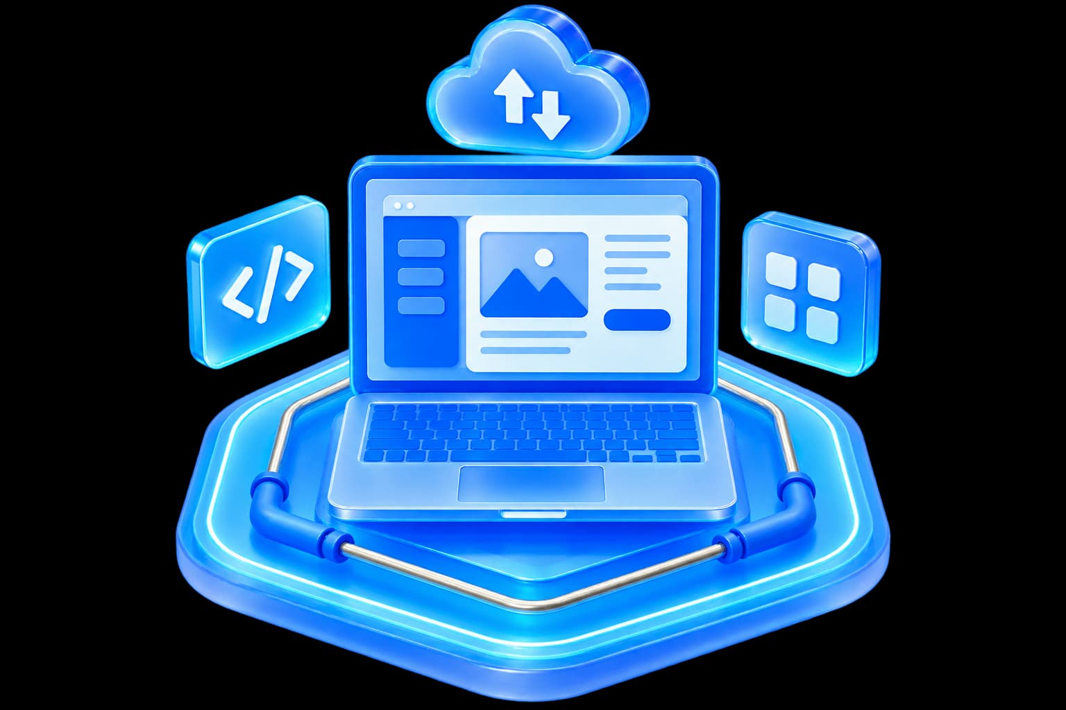 Web Development Overview Illustration